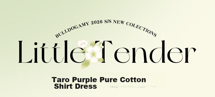 CHANZUIGOU Girls' Taro Purple Pure Cotton Shirt Dress 2026 Summer New Stylish Dopamine Print Dress 2